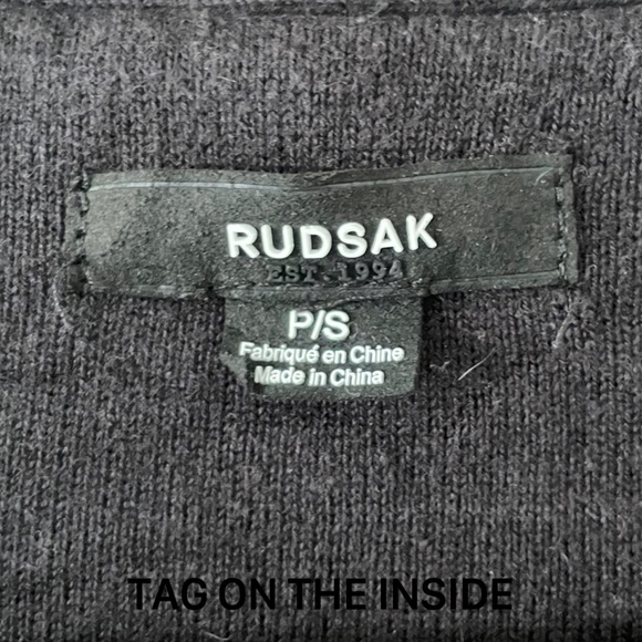 Rudsak men’s black long sleeve cardigan size small - Picture 8 of 11